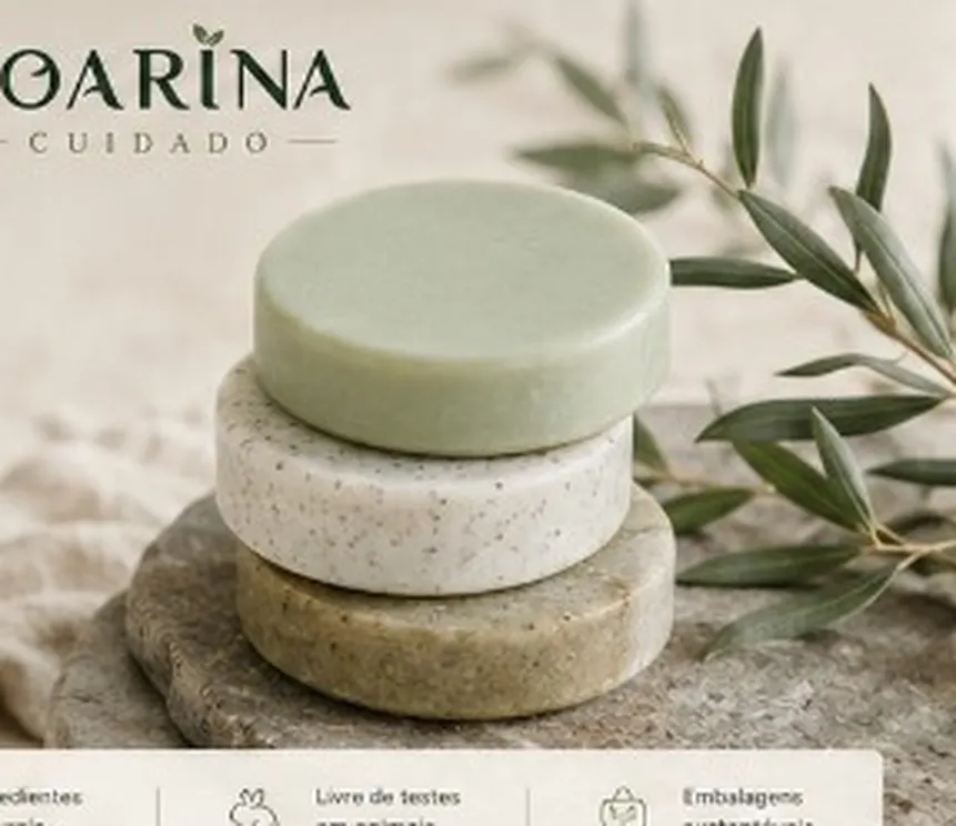 Pilha de sabonetes artesanais Roarina